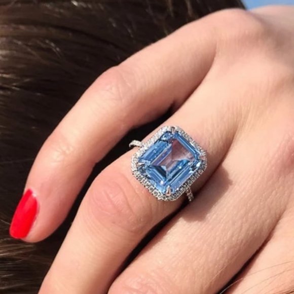 COPY -  BRIDAL ENGAGEMENT RING WEDDING RING GG13 - Picture 8 of 9